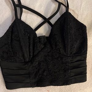 Black crop top